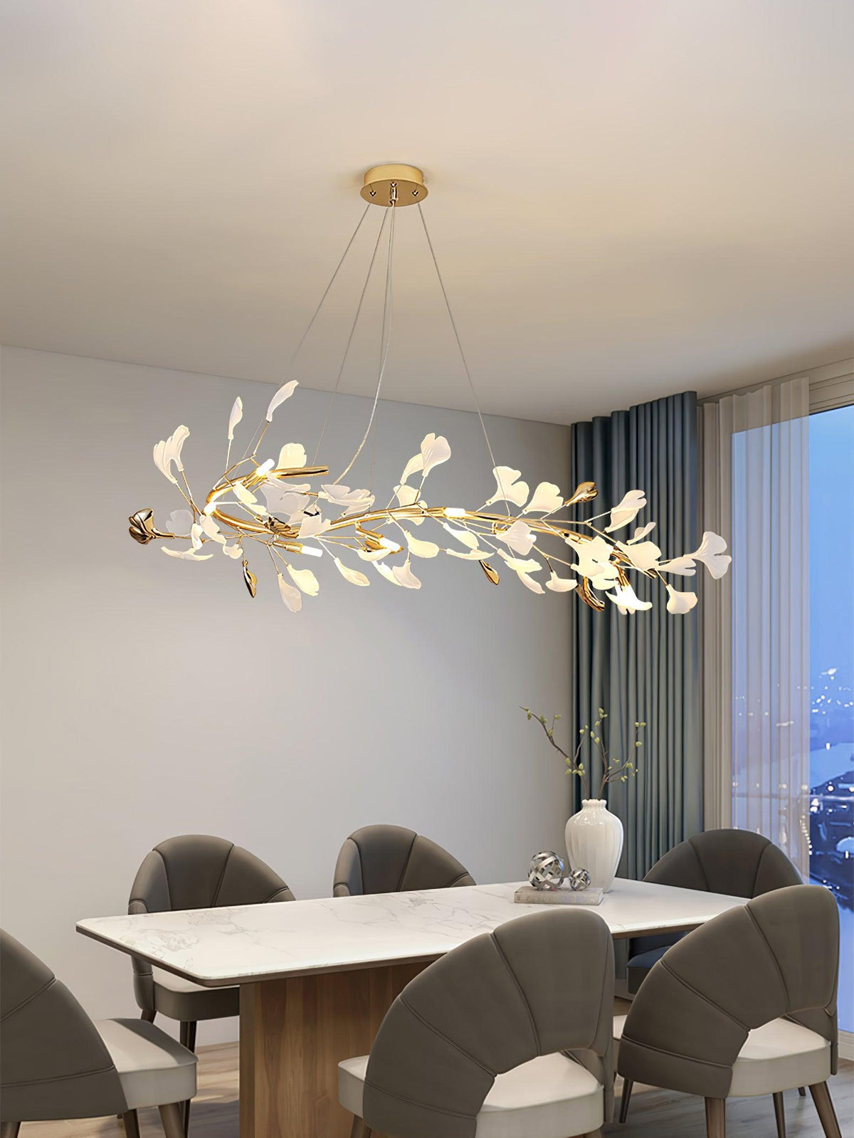 Vixu lampadario Postmodern Luxury Gingko Ceramics