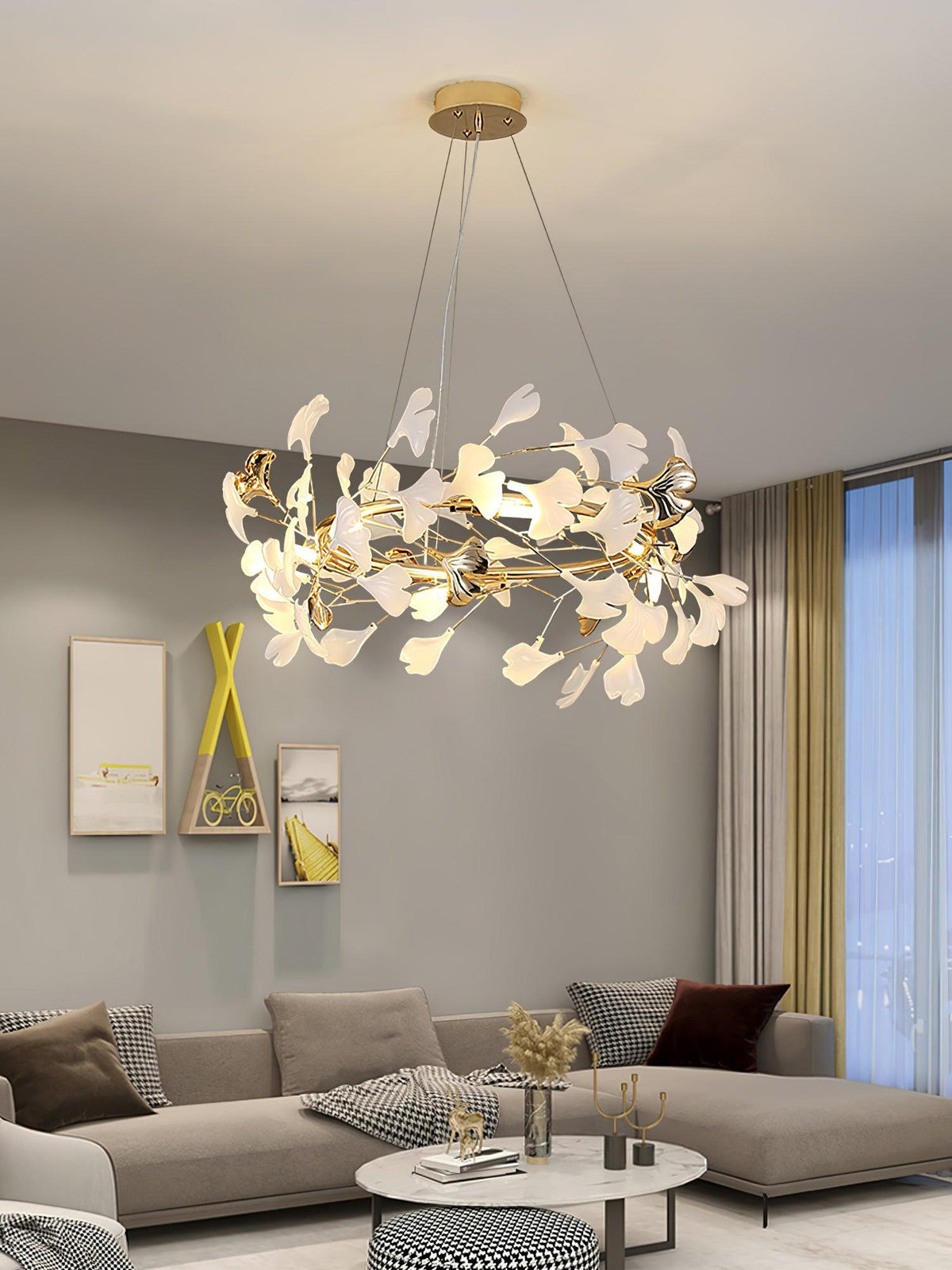 Vixu lampadario Postmodern Luxury Gingko Ceramics