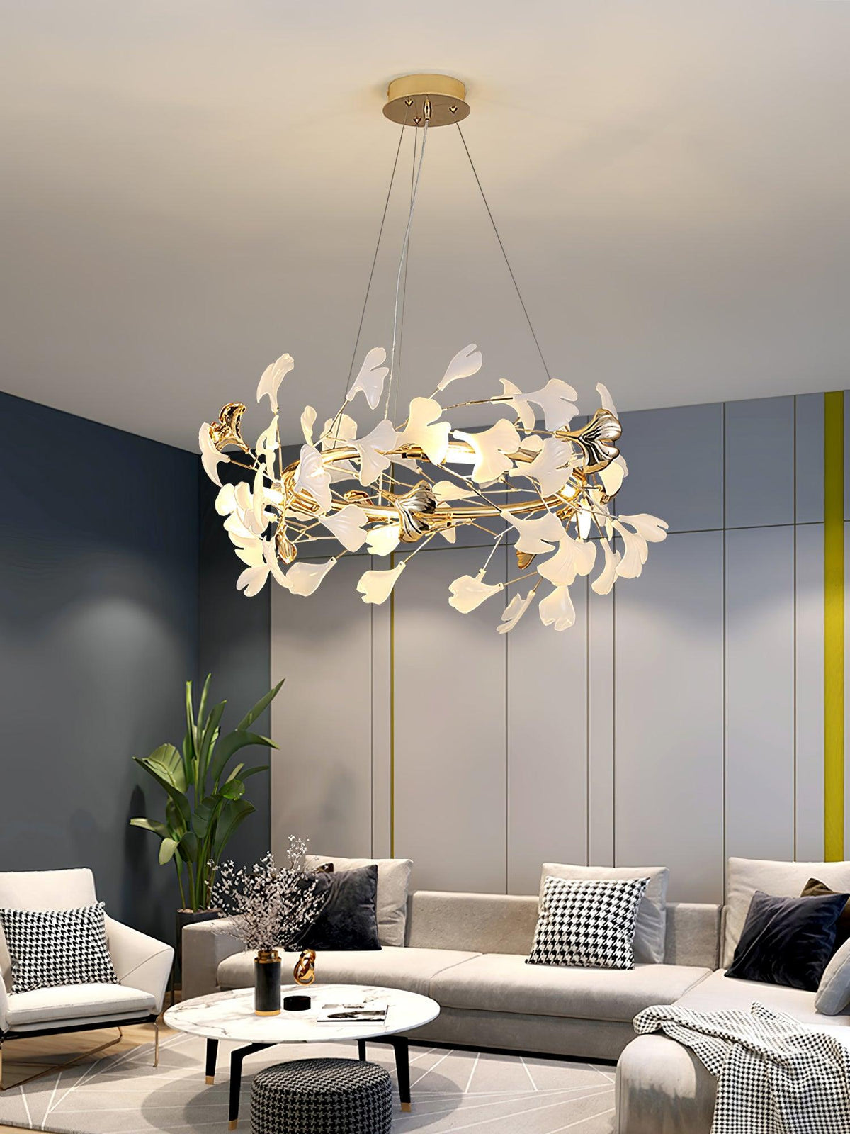 Vixu lampadario Postmodern Luxury Gingko Ceramics