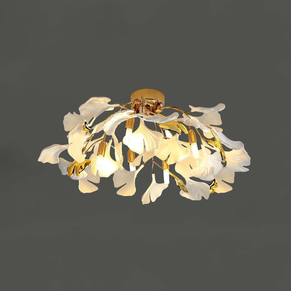 Callenne lampada da soffitto elegante a forma di foglia di ginkgo