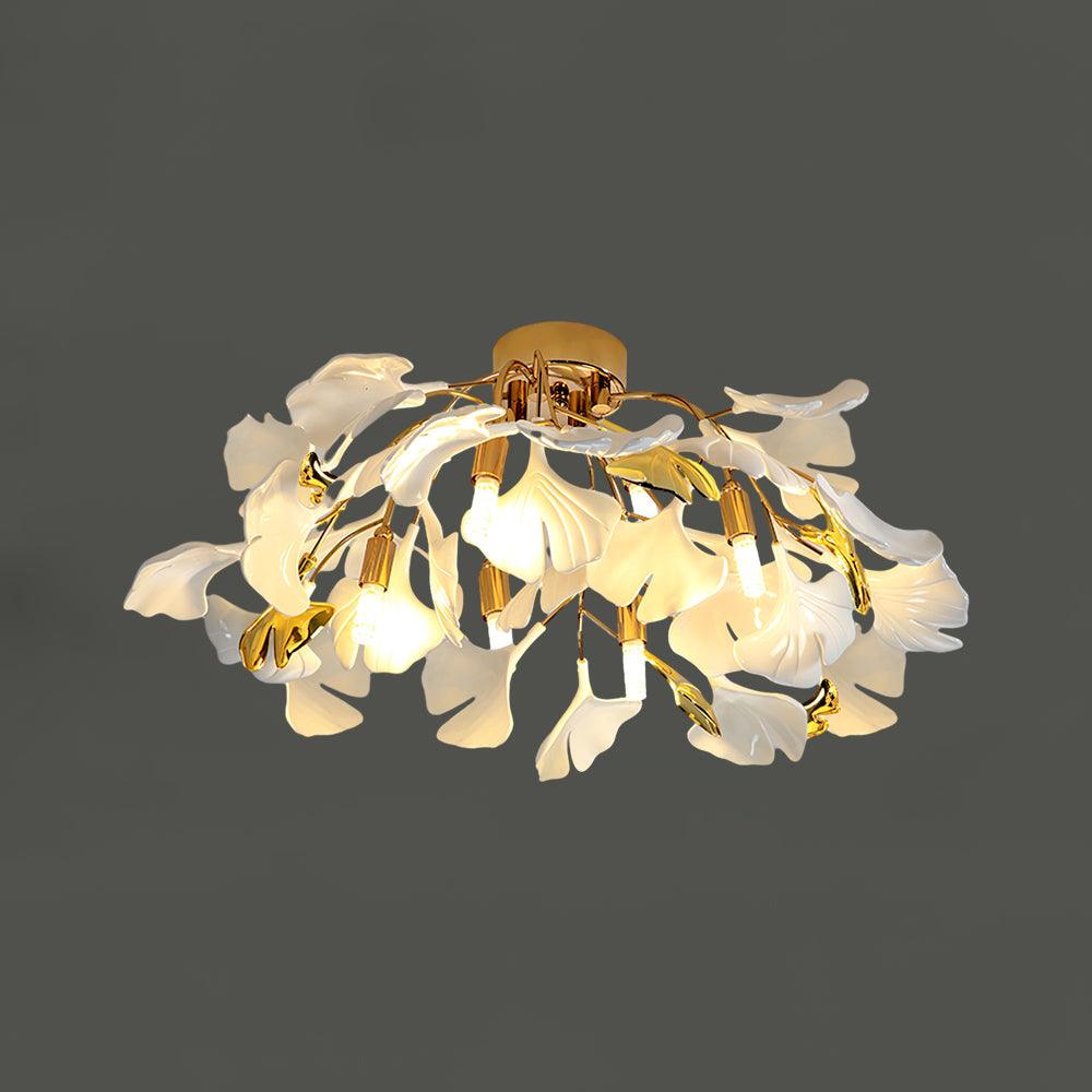 Callenne lampada da soffitto elegante a forma di foglia di ginkgo