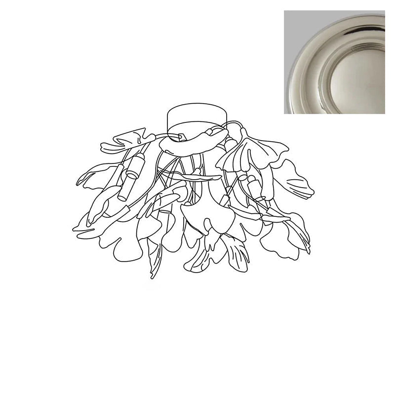 Callenne lampada da soffitto elegante a forma di foglia di ginkgo