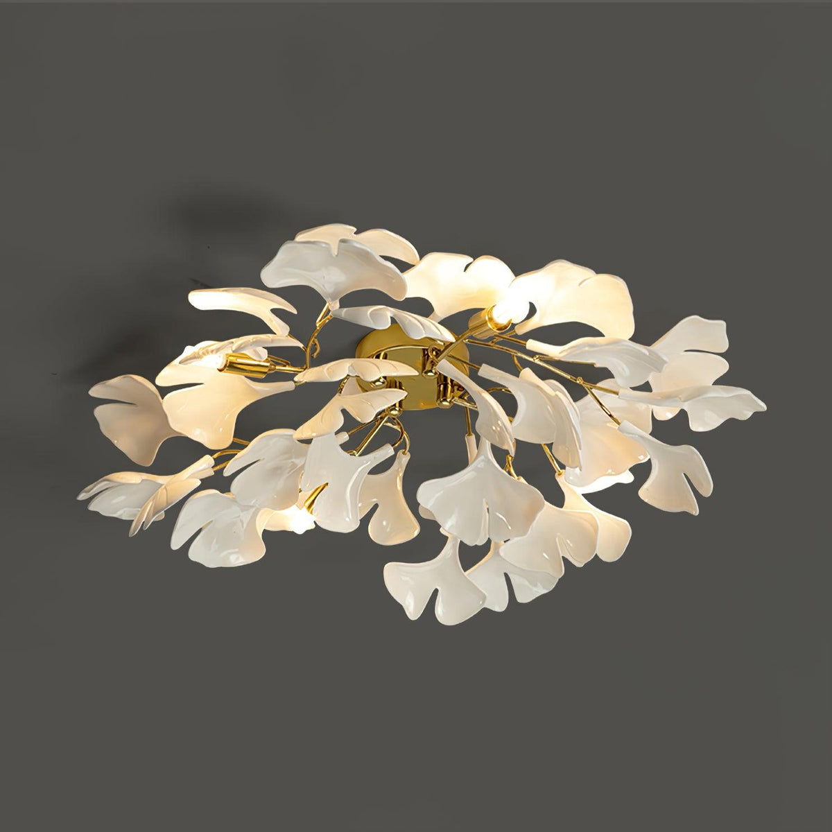 Callenne lampada da soffitto elegante a forma di foglia di ginkgo