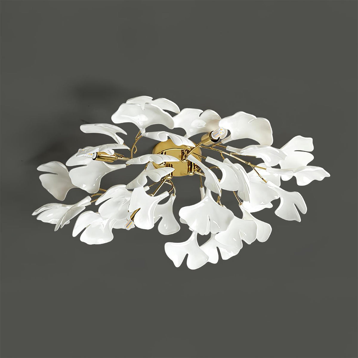 Callenne lampada da soffitto elegante a forma di foglia di ginkgo
