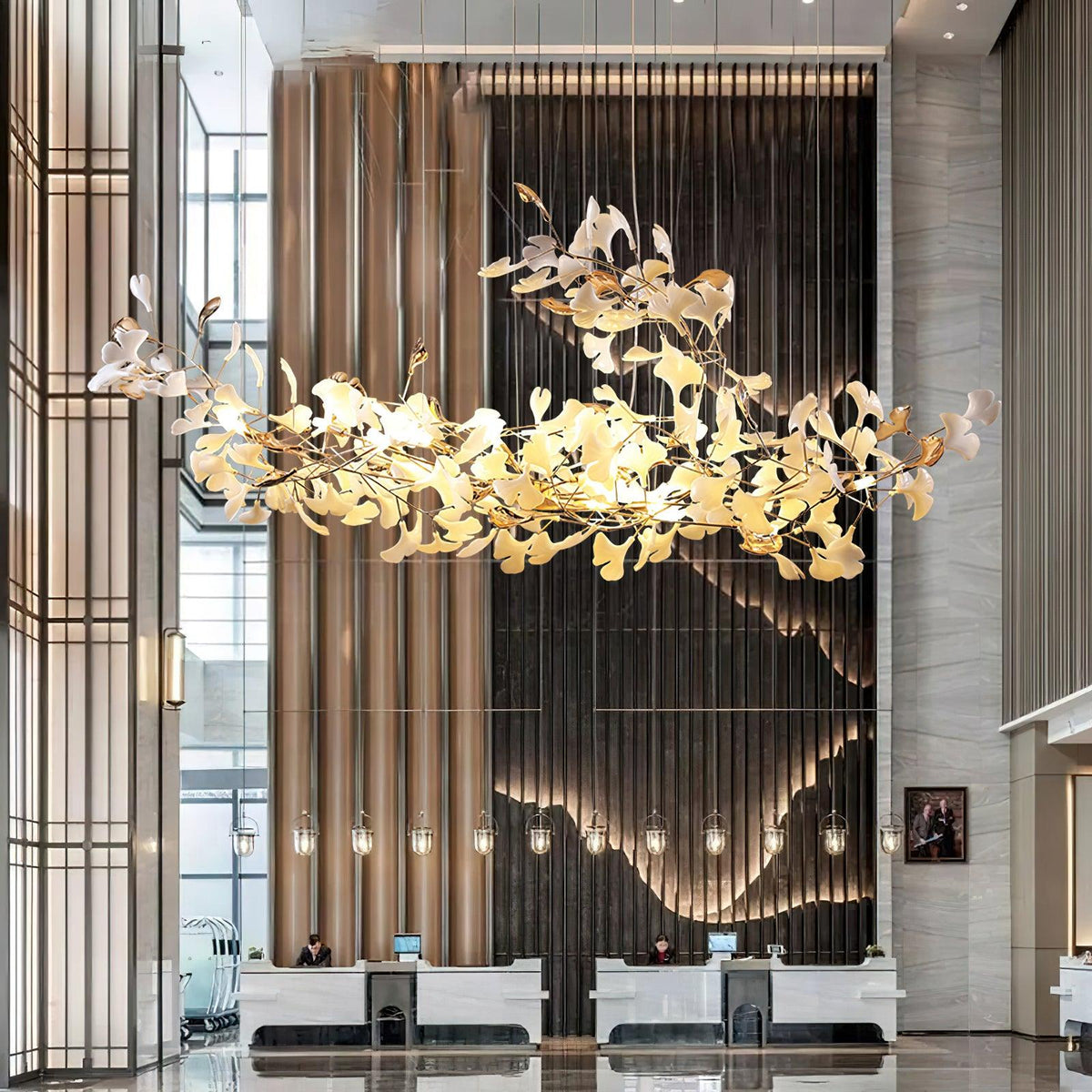 Sovell lampadario di lusso Postmoderno Ginkgo Cloud Ceramics