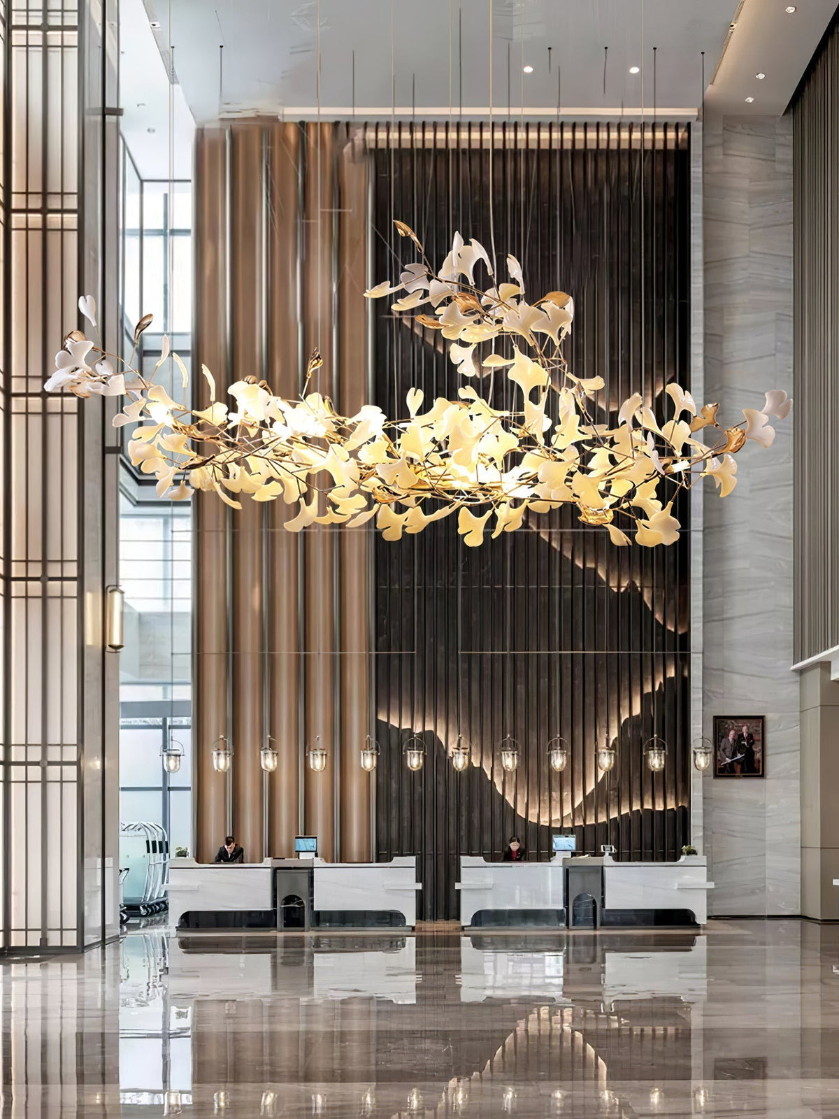 Sovell lampadario di lusso Postmoderno Ginkgo Cloud Ceramics