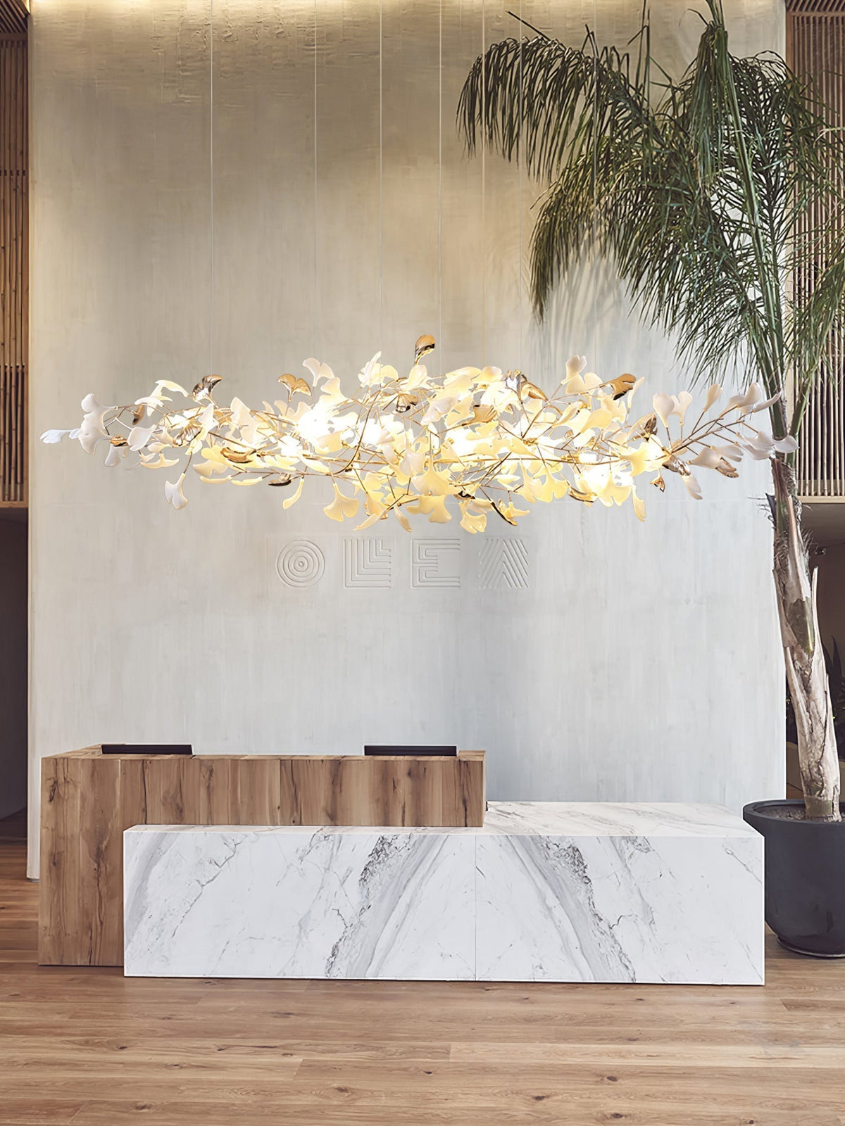 Sovell lampadario di lusso Postmoderno Ginkgo Cloud Ceramics