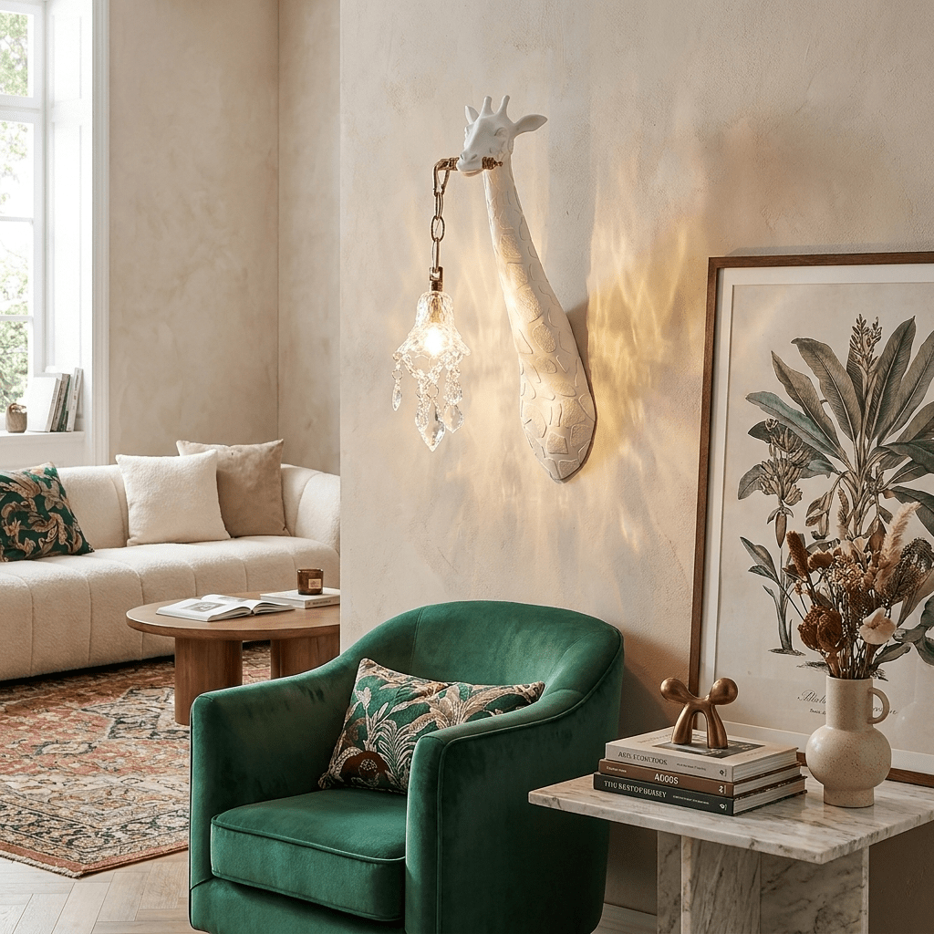 Giselle Giraffe Crystal lampada da parete