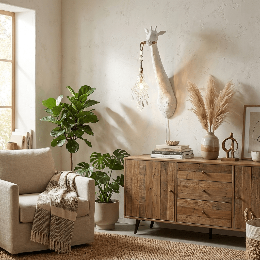 Giselle Giraffe Crystal lampada da parete