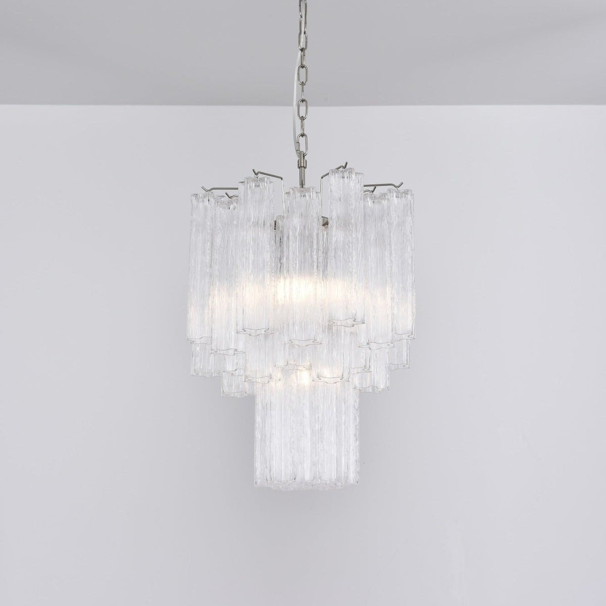 Celorora lampadario Tubi in vetro Murano Chiaro a Più Livelli moderno