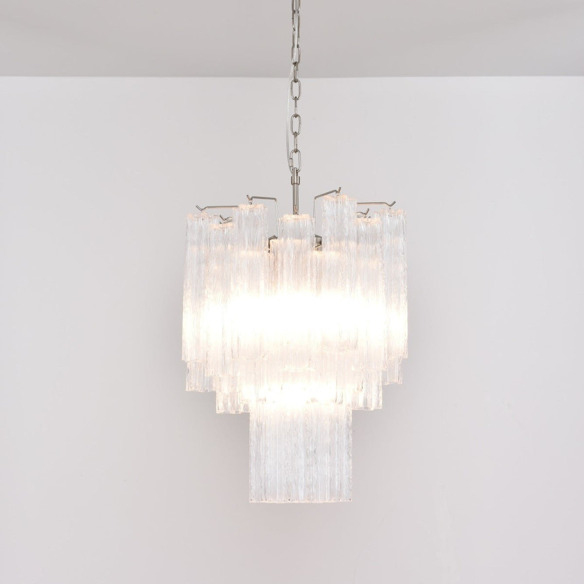 Celorora lampadario Tubi in vetro Murano Chiaro a Più Livelli moderno