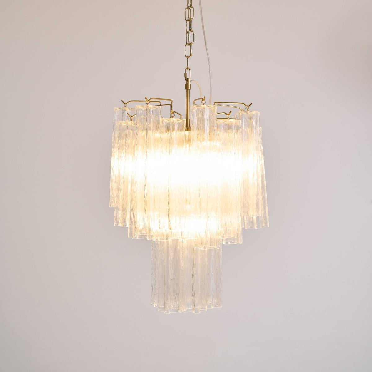 Celorora lampadario Tubi in vetro Murano Chiaro a Più Livelli moderno
