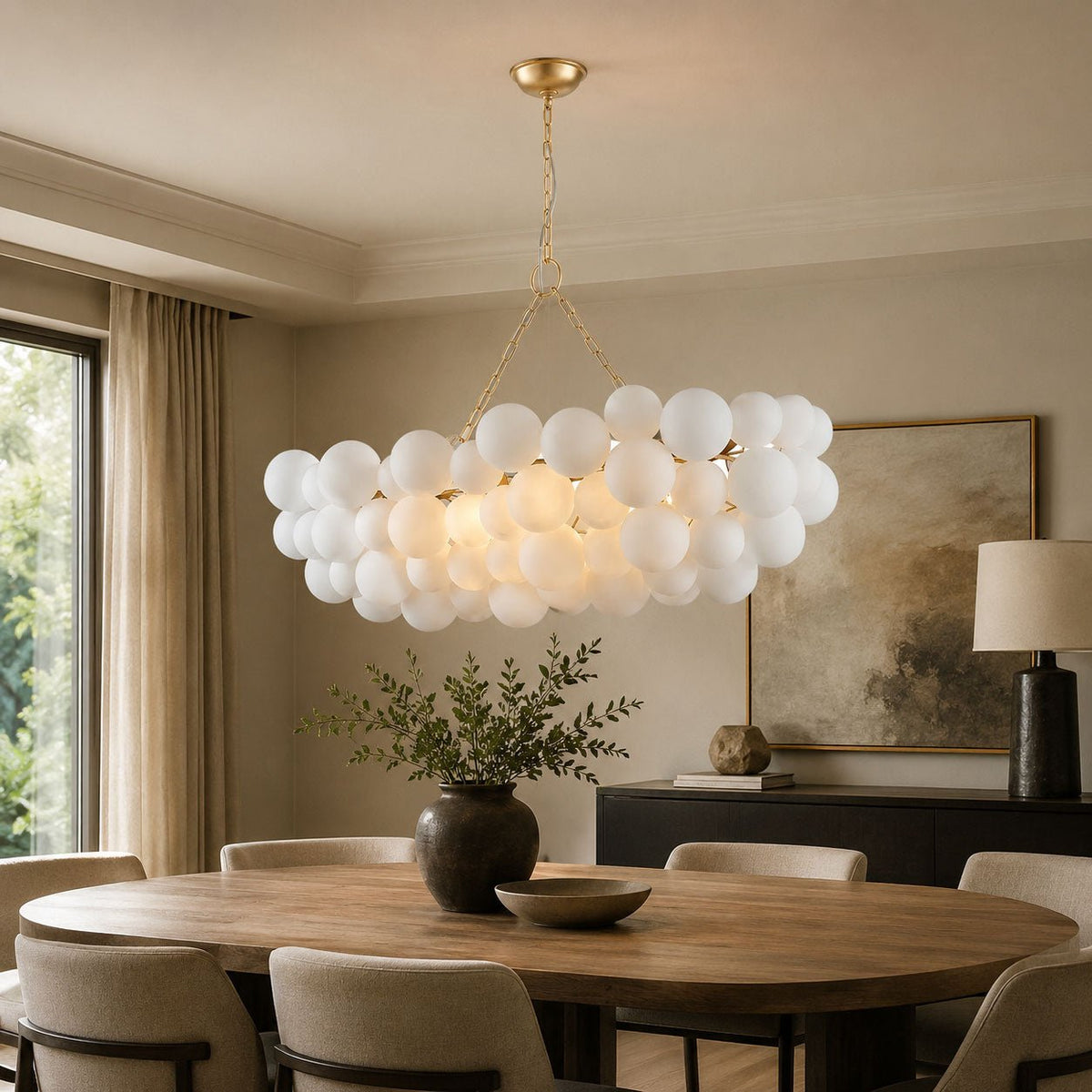 Velly lampadario in vetro a globo