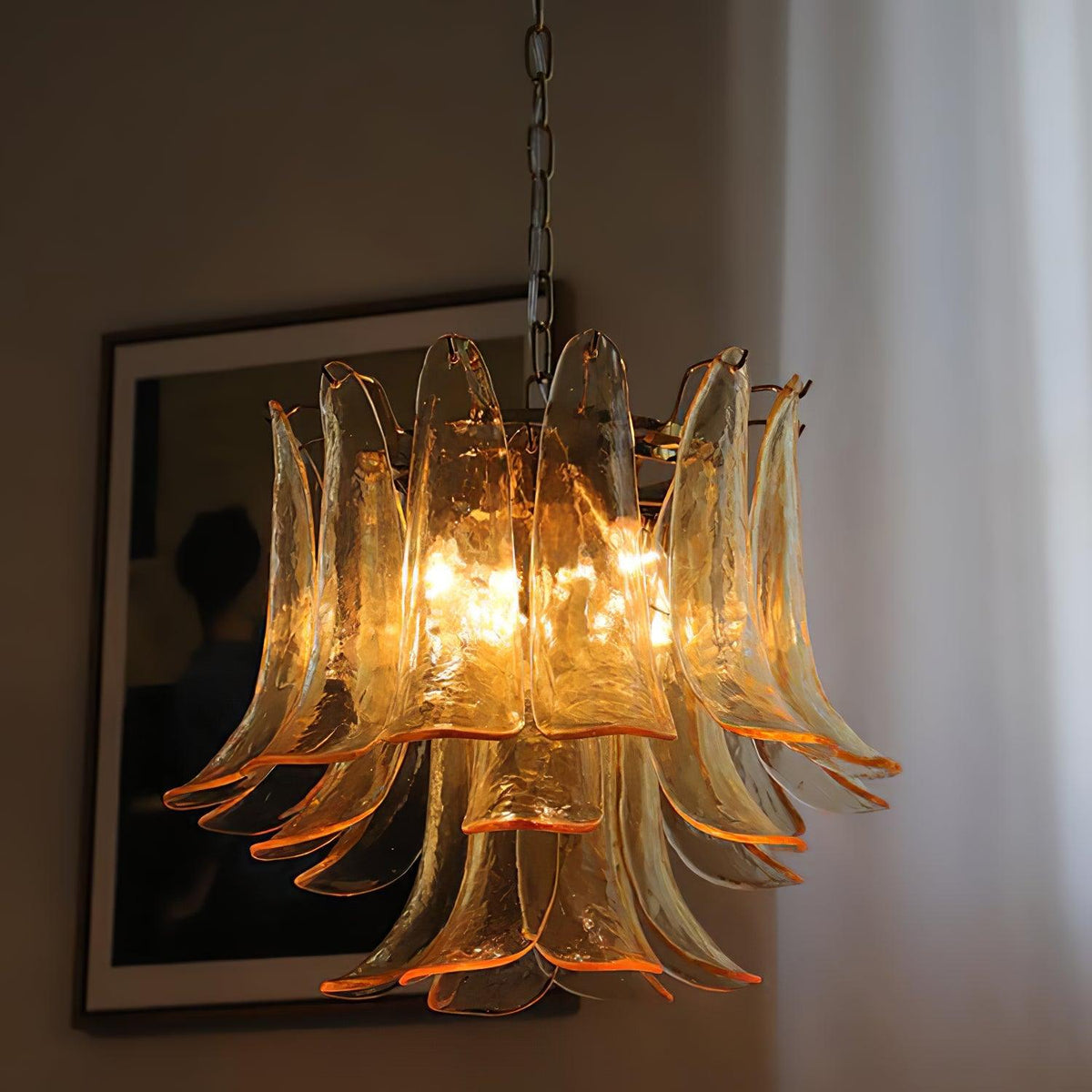 Glyra lampadario ambra Fioritura