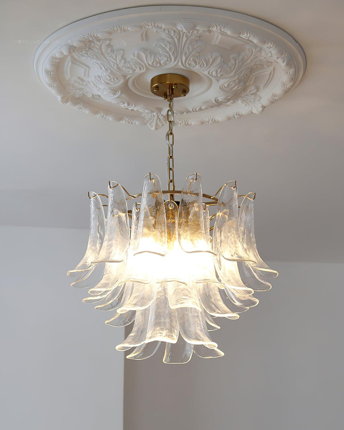 Glyra lampadario ambra Fioritura