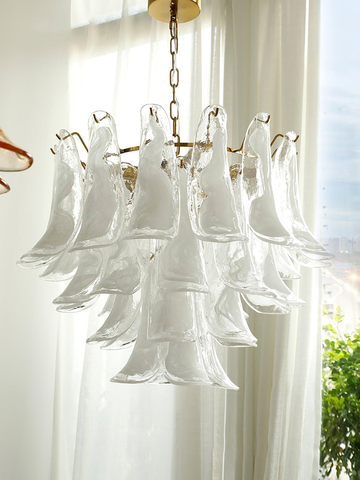 Glyra lampadario ambra Fioritura