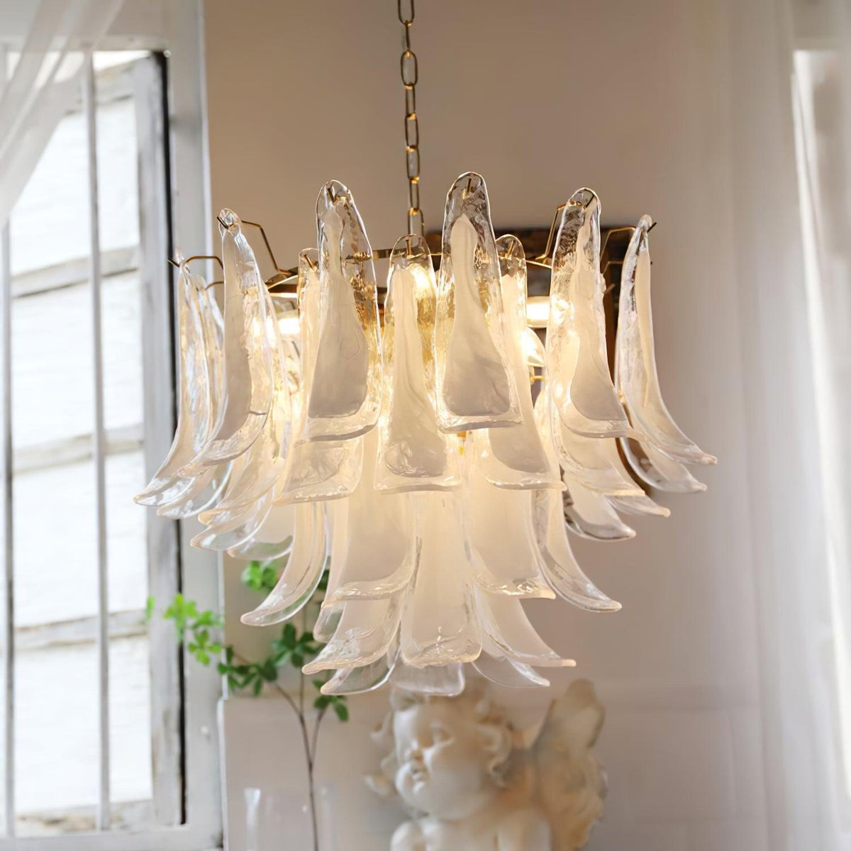 Glyra lampadario ambra Fioritura