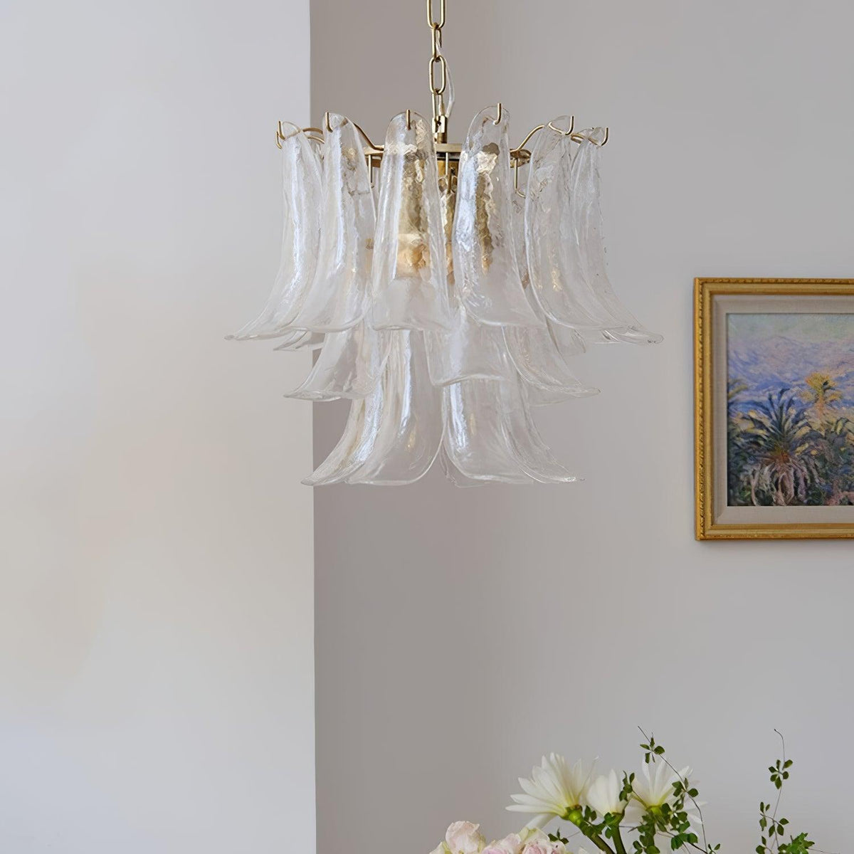 Glyra lampadario ambra Fioritura