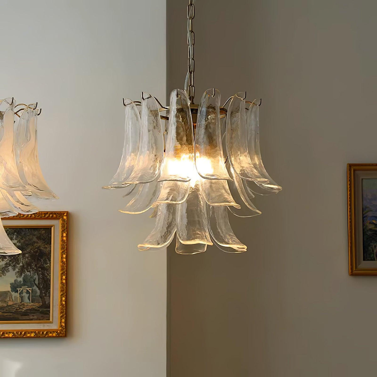 Glyra lampadario ambra Fioritura