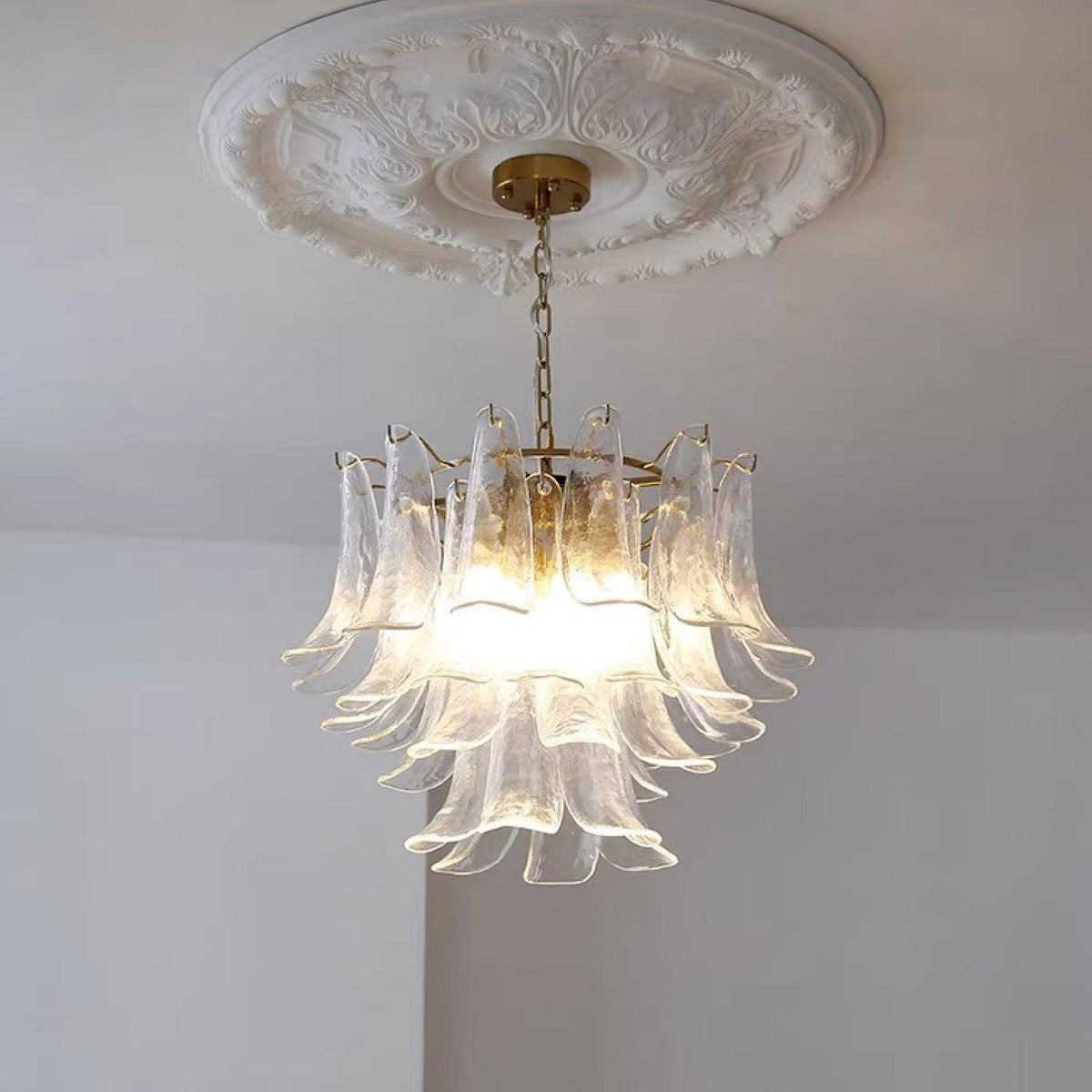Glyra lampadario ambra Fioritura