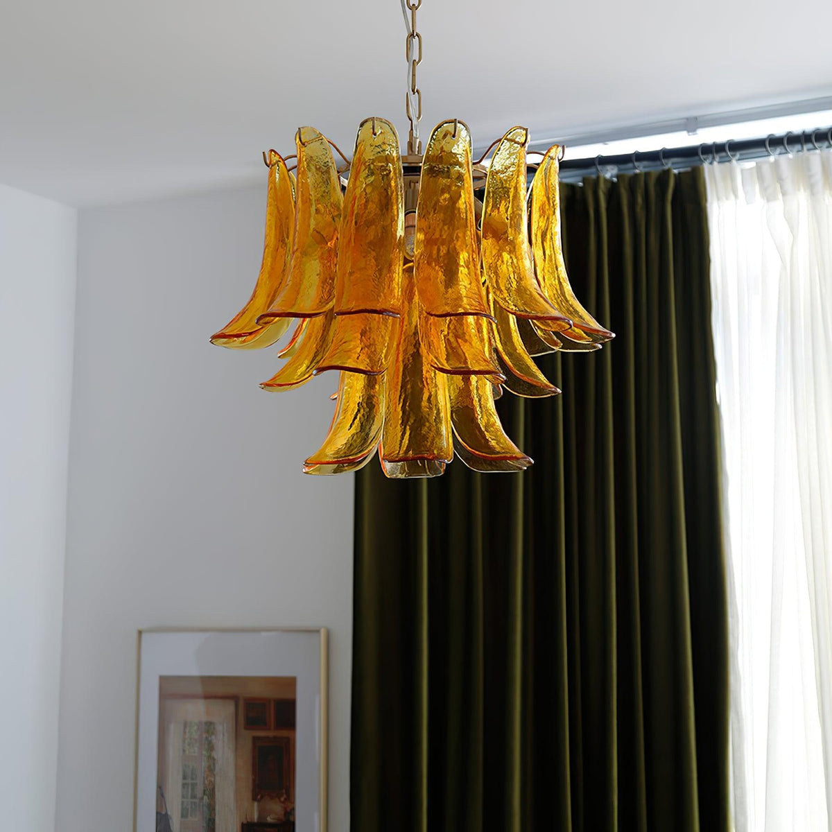 Glyra lampadario ambra Fioritura