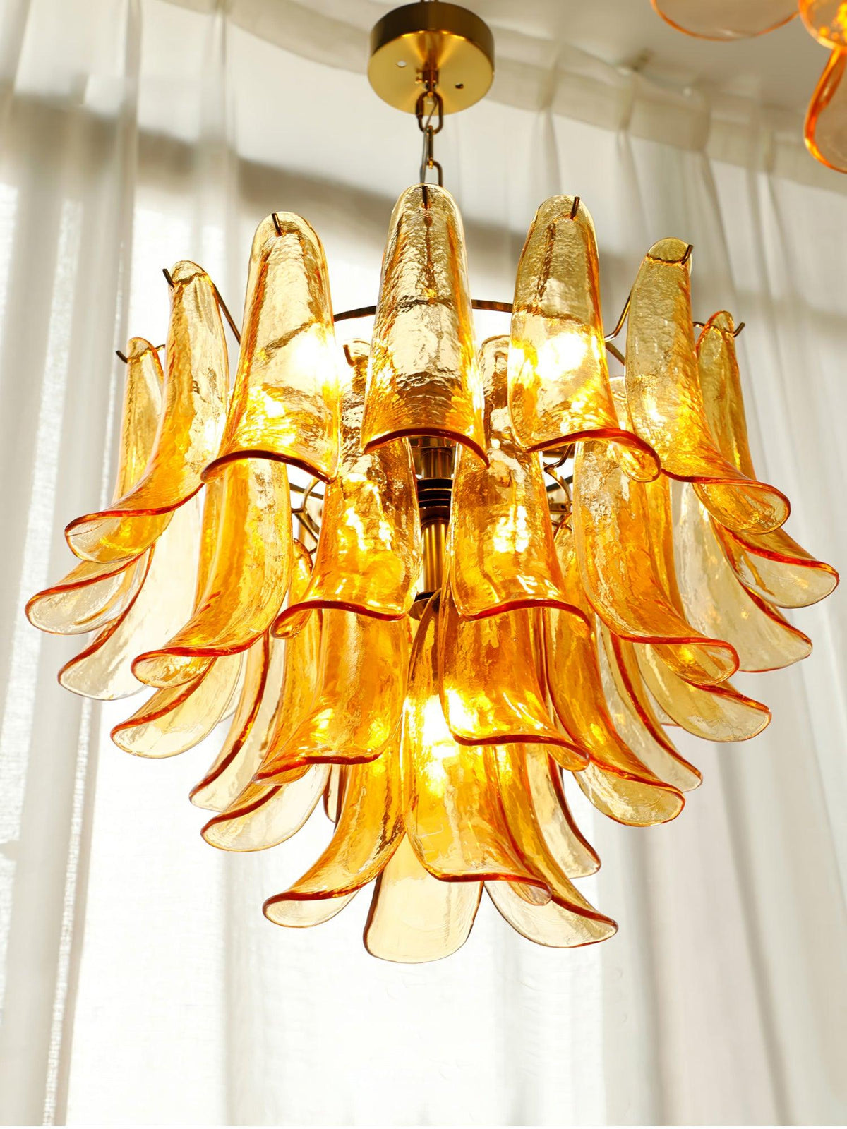 Glyra lampadario ambra Fioritura