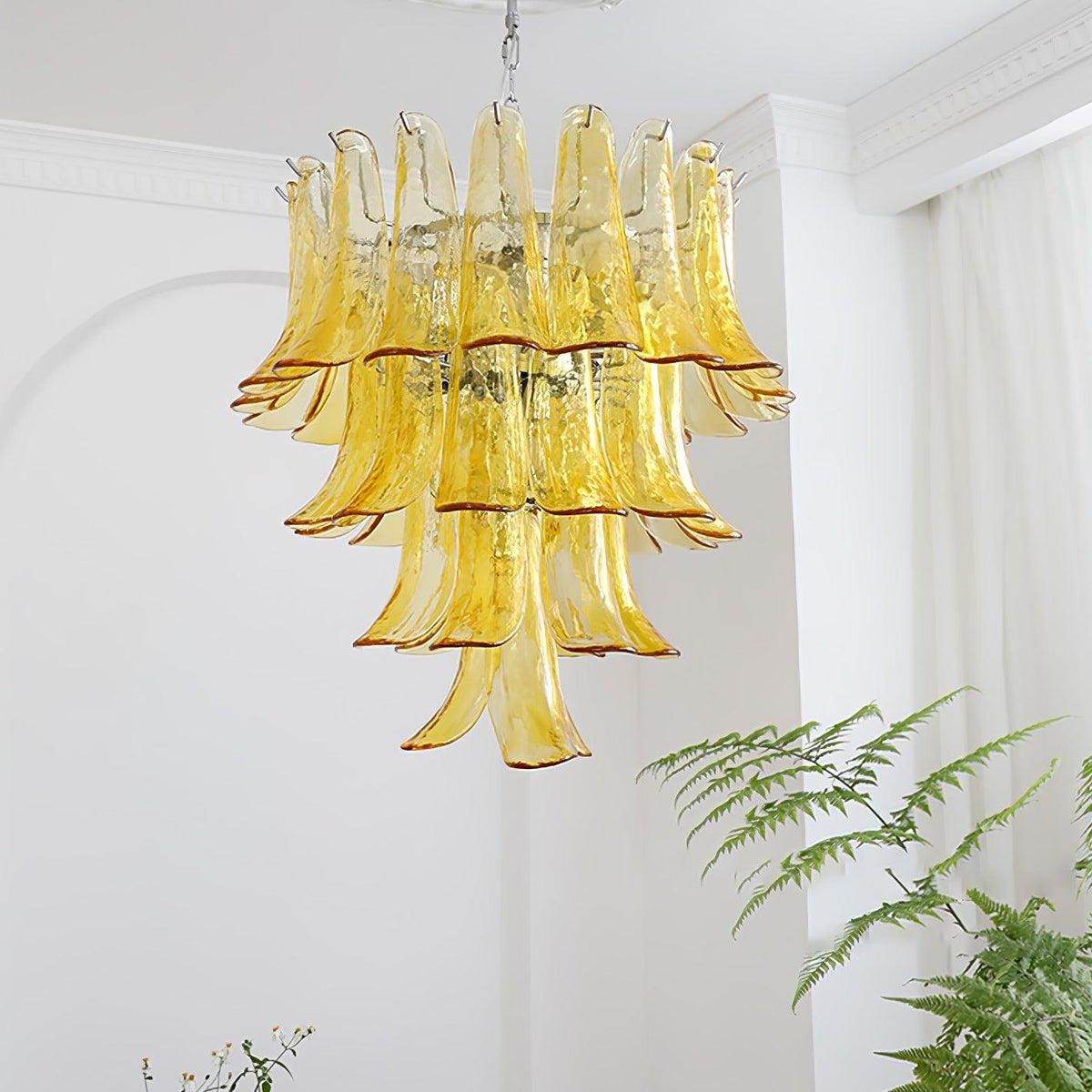 Glyra lampadario ambra Fioritura