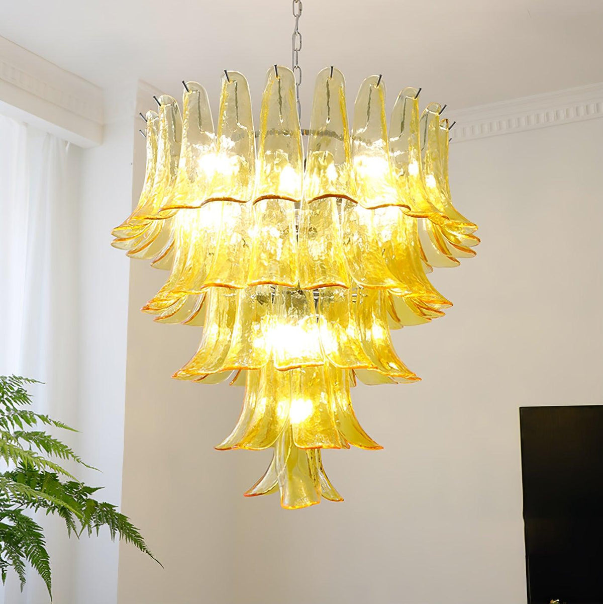 Glyra lampadario ambra Fioritura