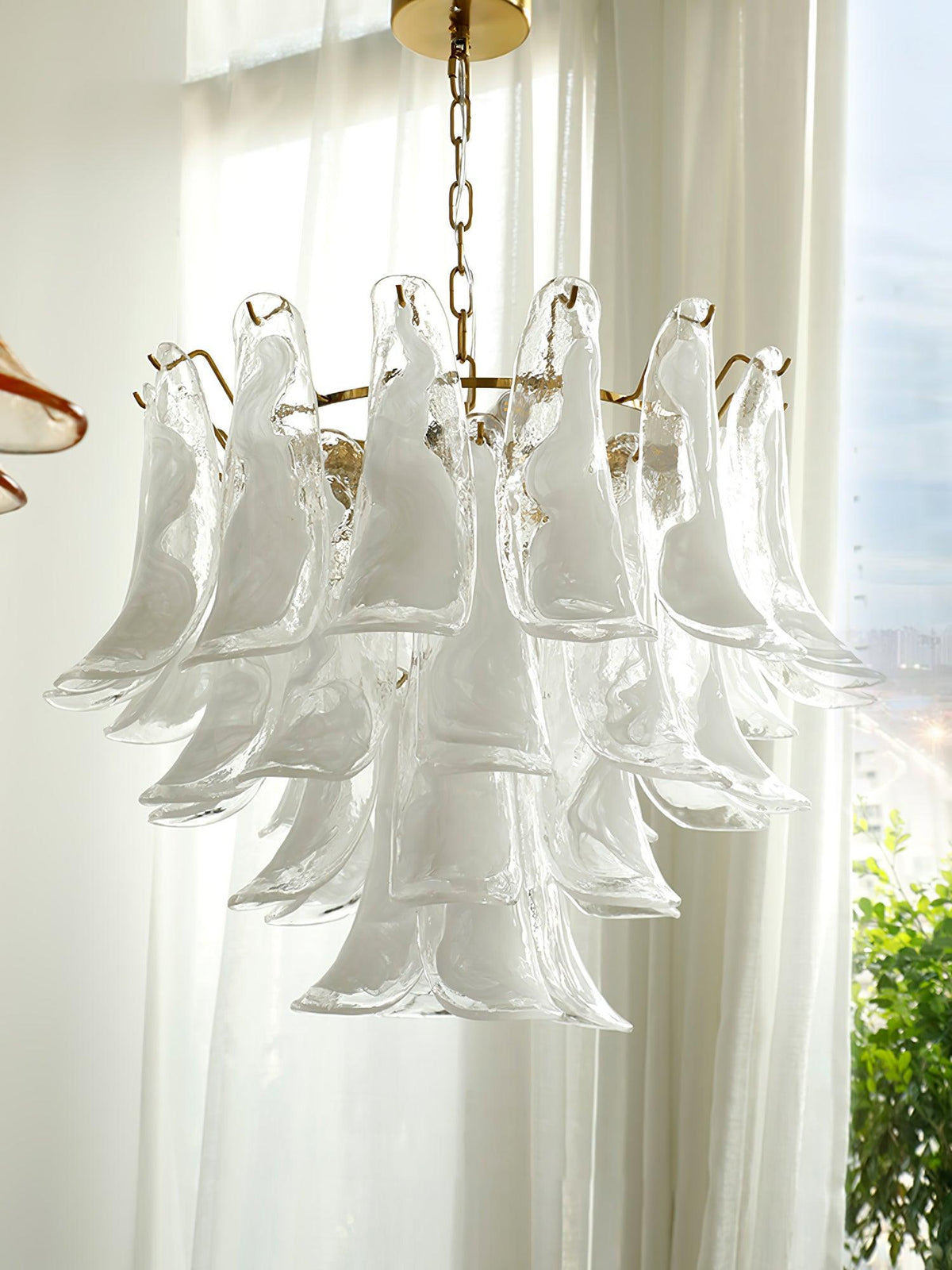 Glyra lampadario ambra Fioritura