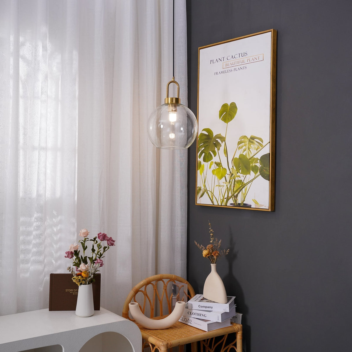 Eirisina lampada a sospensione in vetro