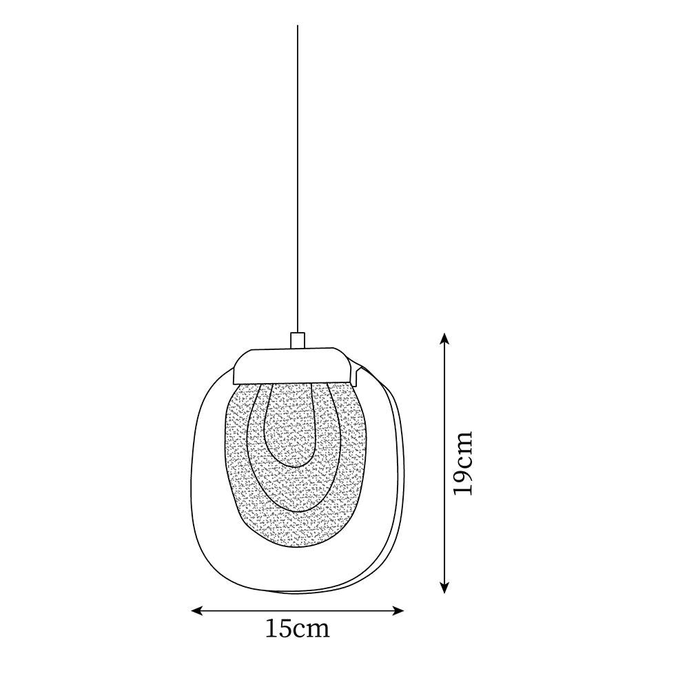 Avesia lampada a sospensione minimalista in vetro per scale