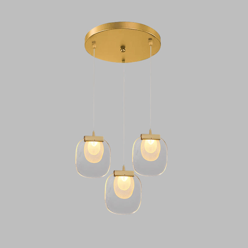 Avesia lampada a sospensione minimalista in vetro per scale