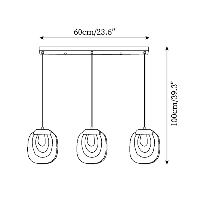 Avesia lampada a sospensione minimalista in vetro per scale