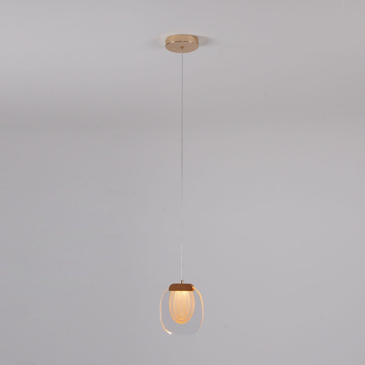 Avesia lampada a sospensione minimalista in vetro per scale