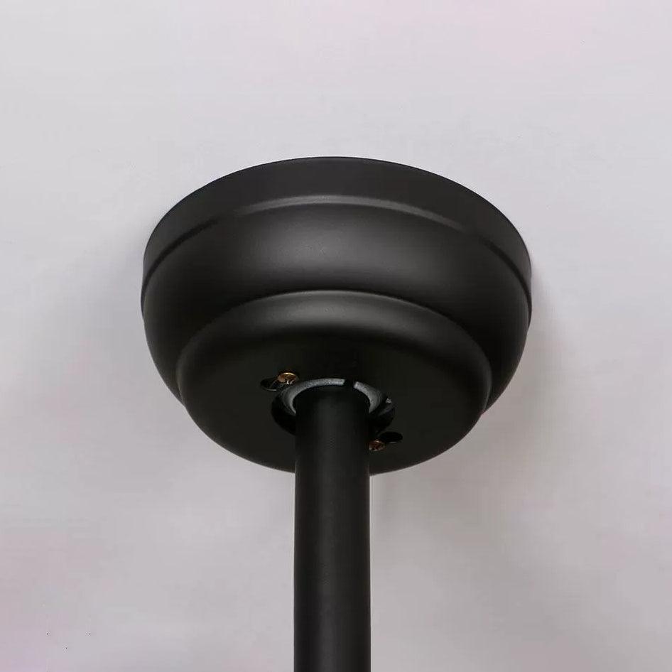 Zazoren Ventilatore da soffitto con luce in vetro nero vintage