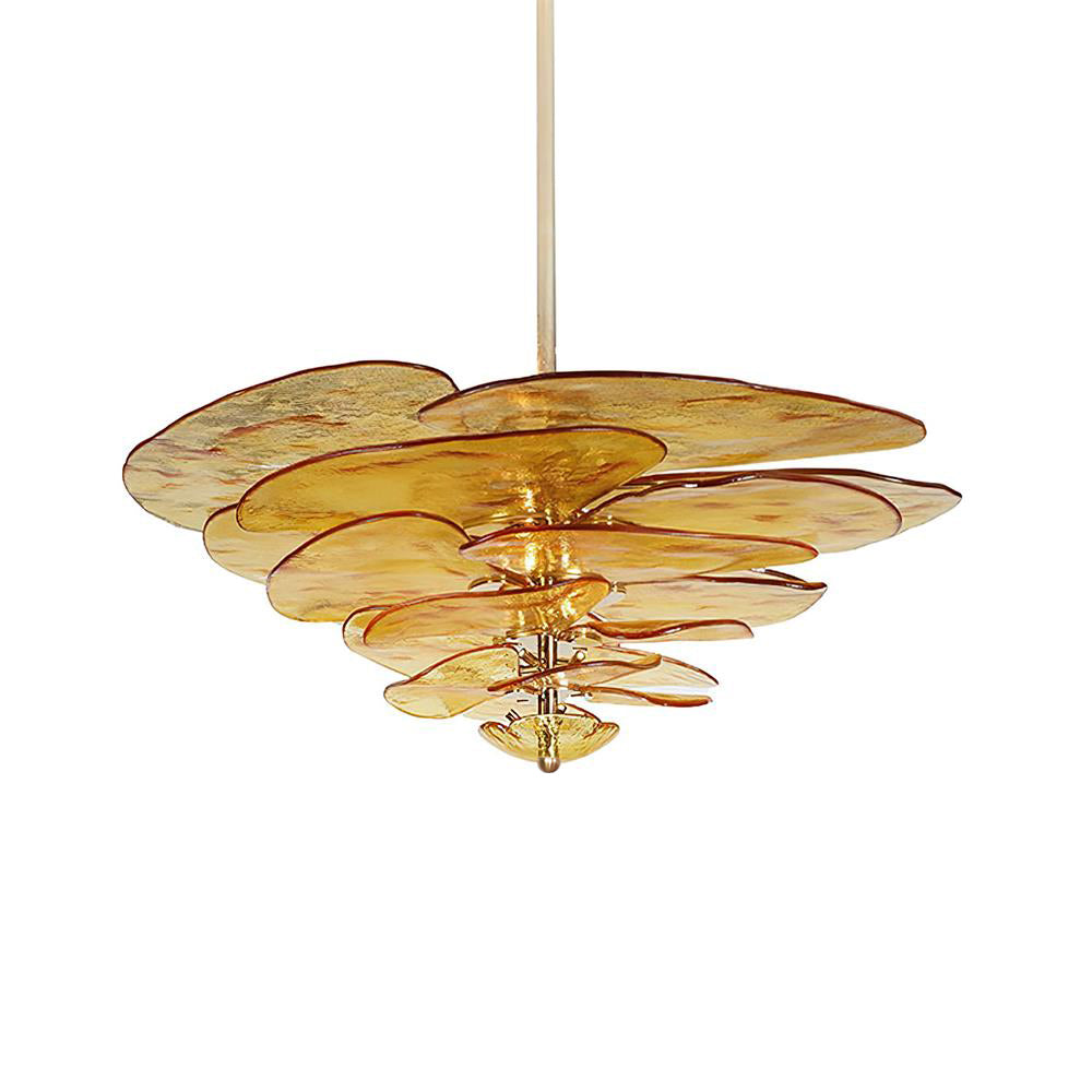 Crivs lampadario Oro vetro Murano petali lusso