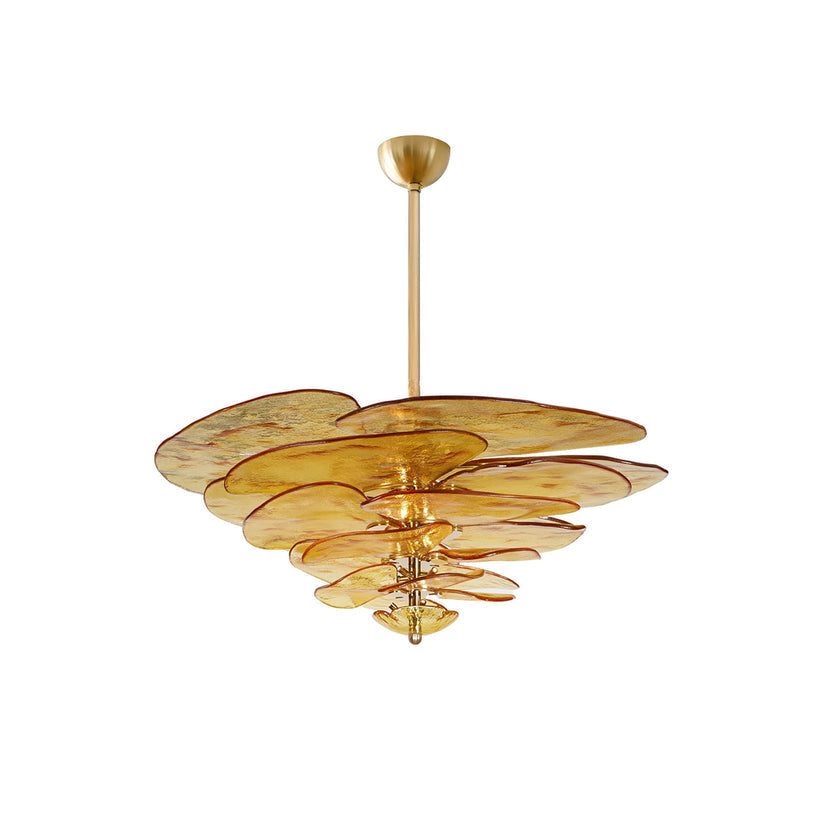 Crivs lampadario Oro vetro Murano petali lusso