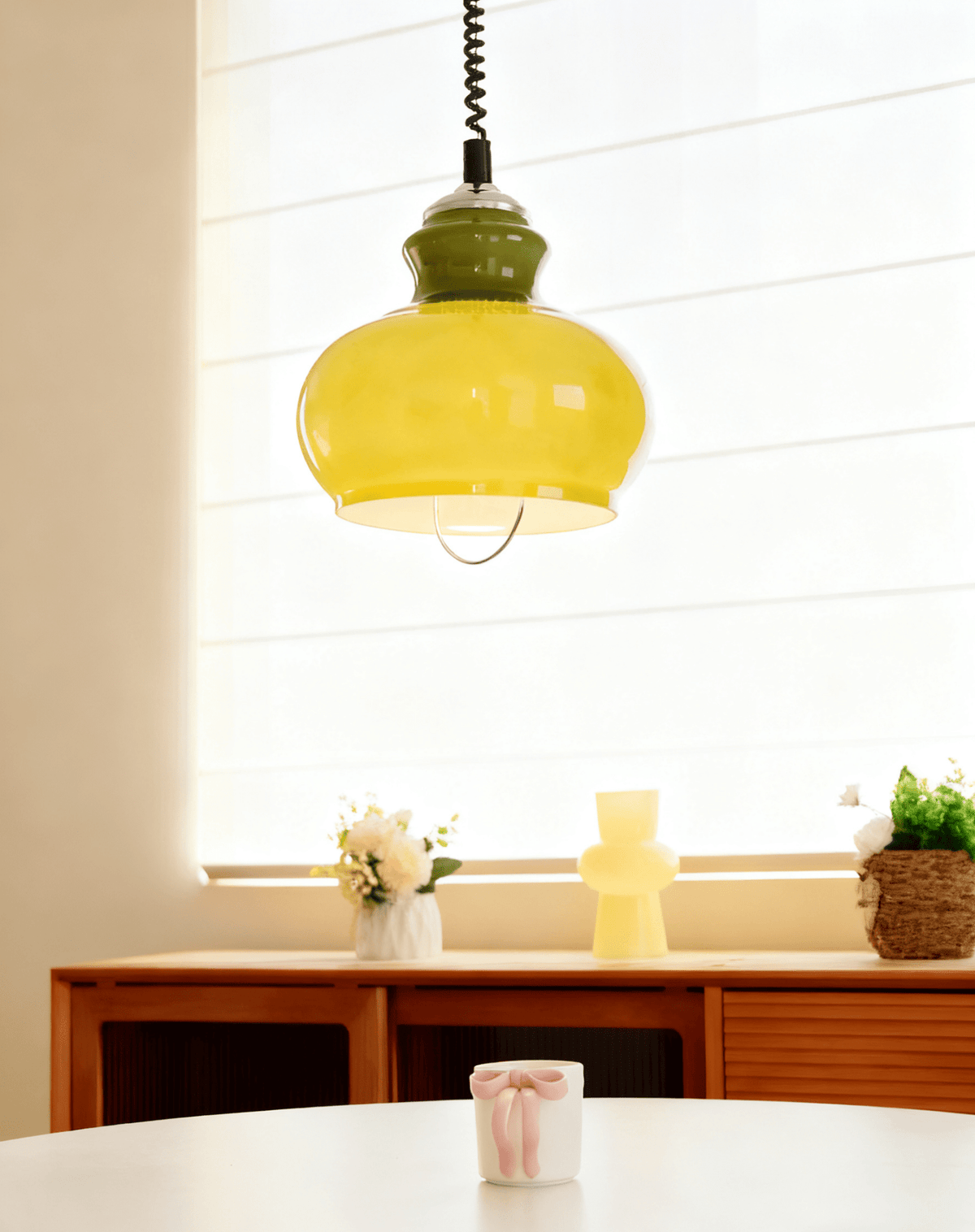 Amber lampada a sospensione in vetro a Spirale
