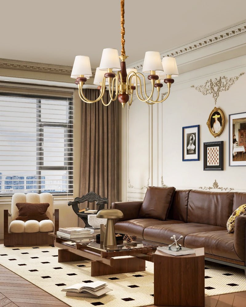 Zovena Classic Elegance vintage Fabbricato in legno lampadario
