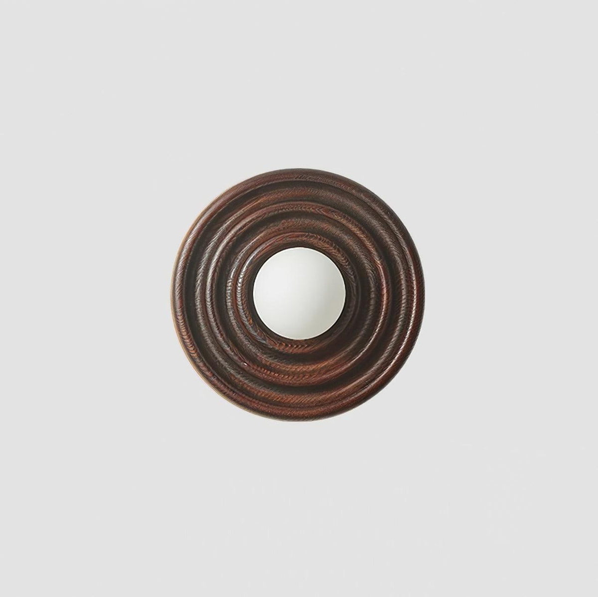 Aldinise lampada da parete Ripple con Corpo in legno di Faggio e Paralume Sferico in vetro
