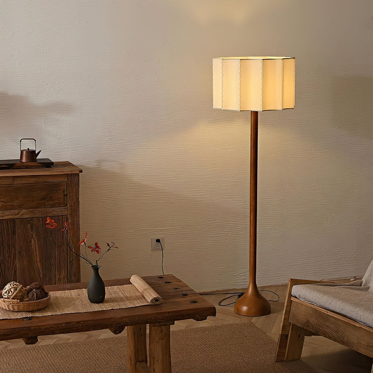 Bexi lampada da terra minimalista in legno
