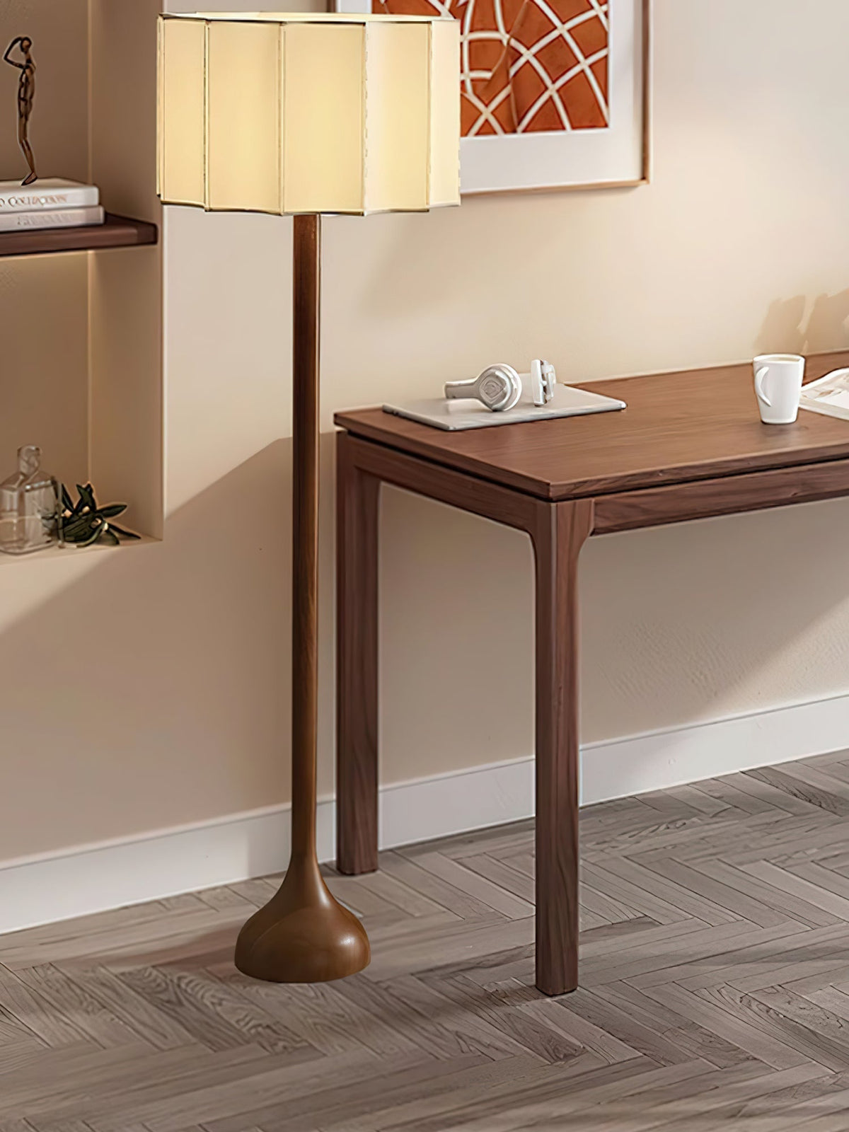 Bexi lampada da terra minimalista in legno