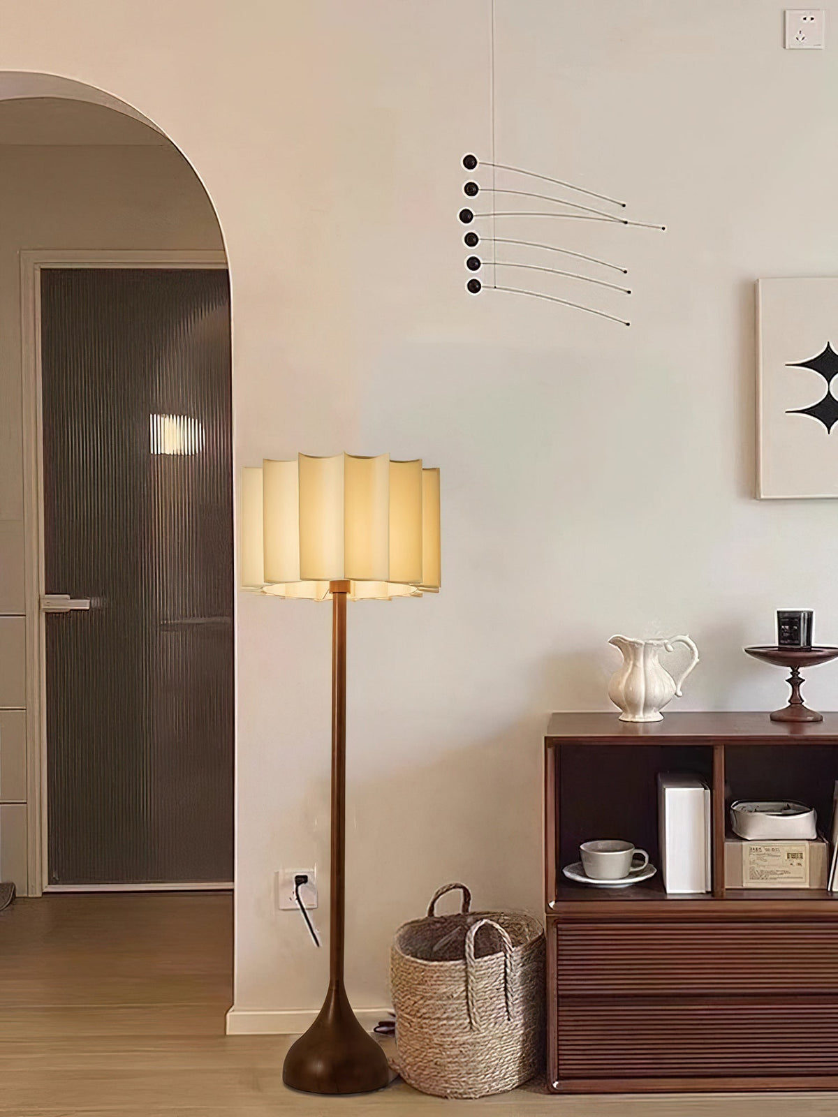 Bexi lampada da terra minimalista in legno