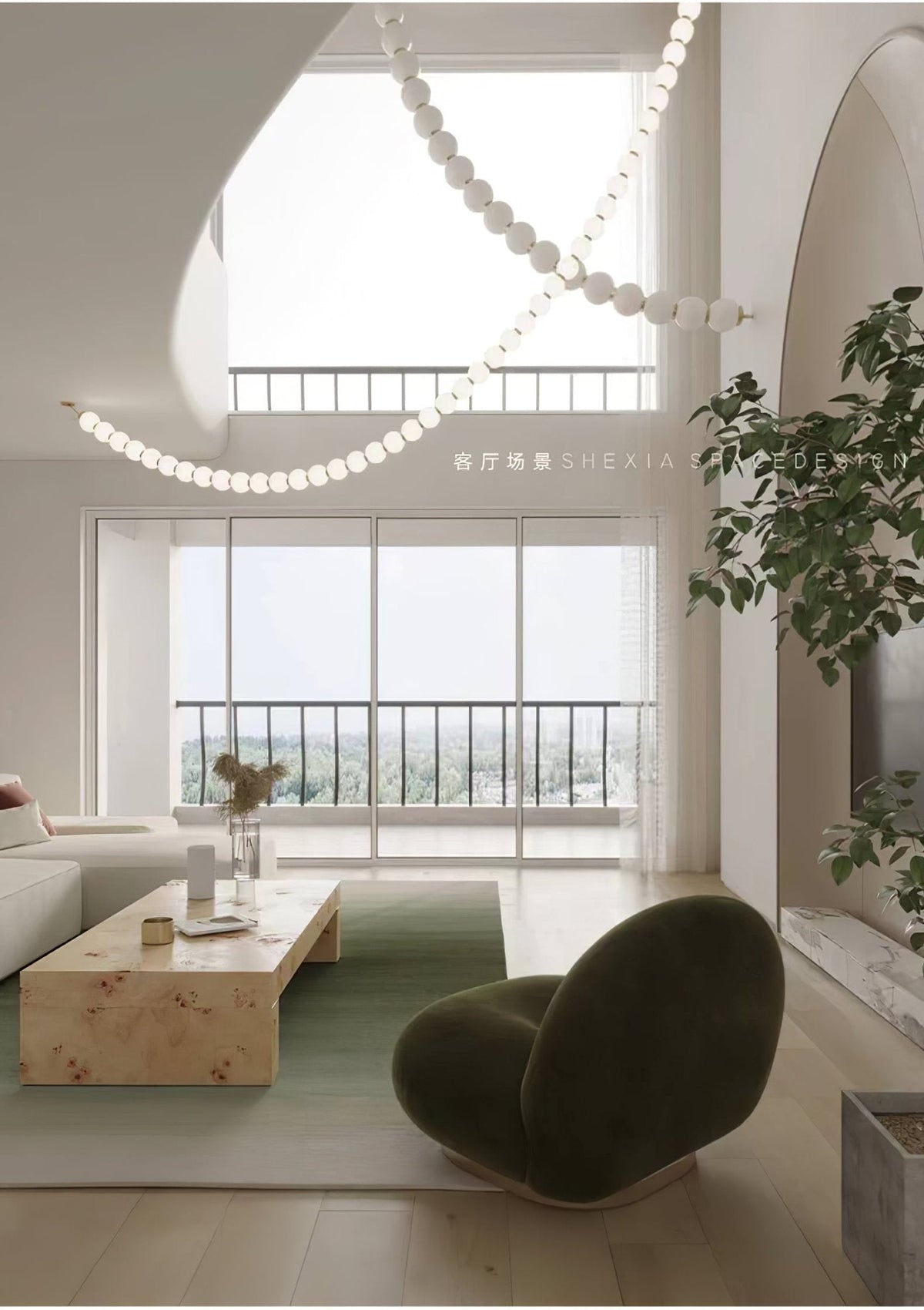 Kanell lampadario in ottone Sputnik