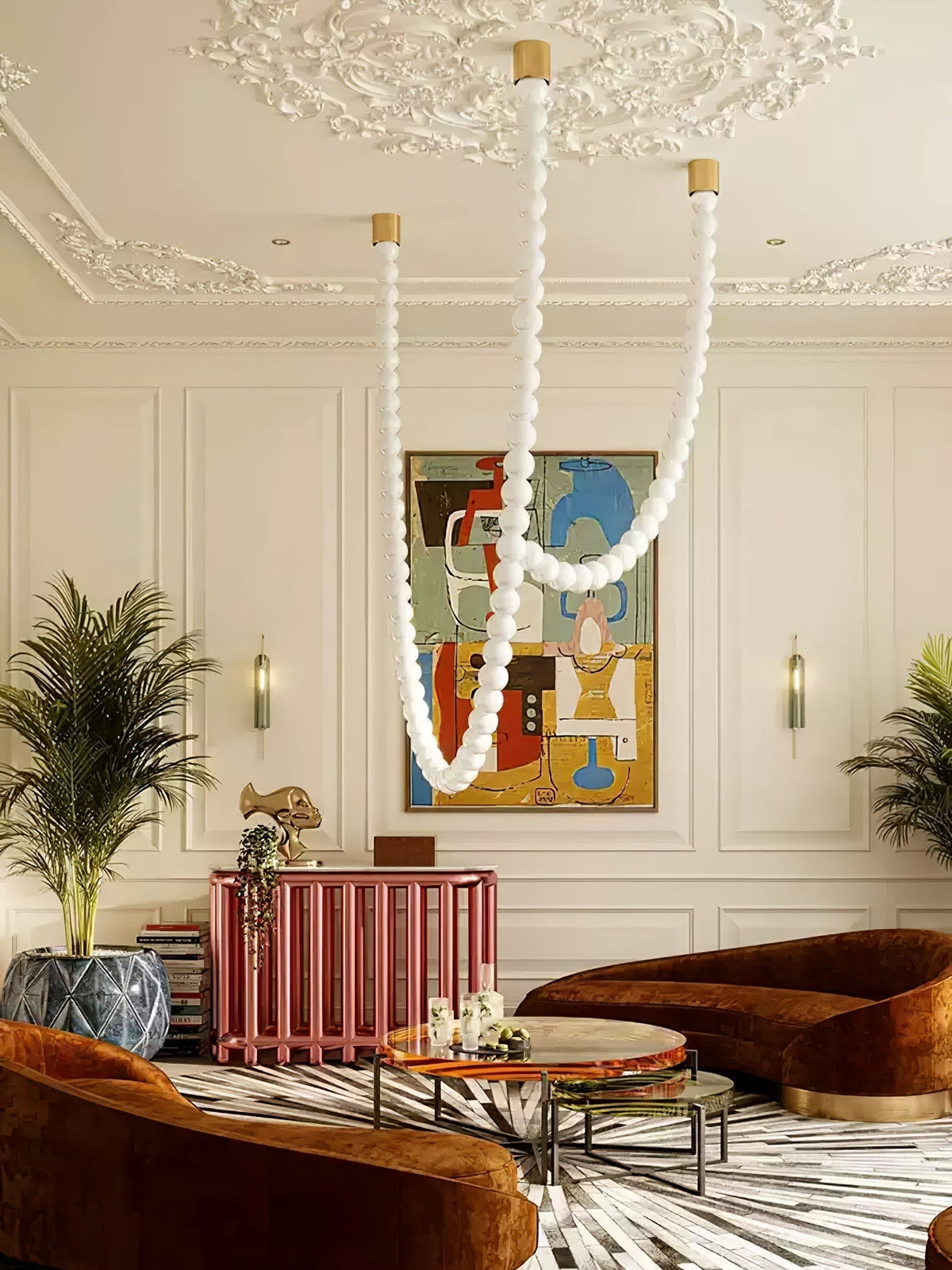 Kanell lampadario in ottone Sputnik