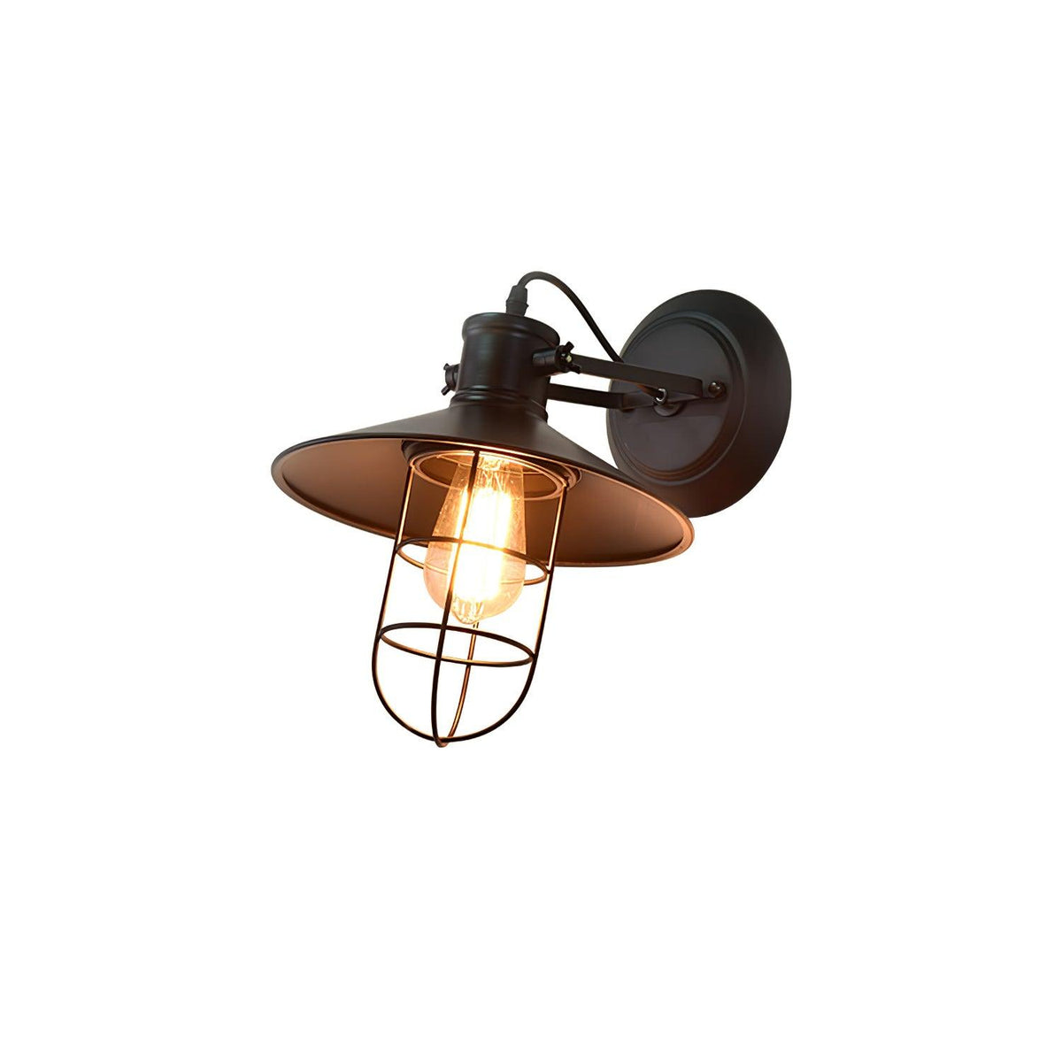Eiraniella lampada da parete in vetro industriale Harbour