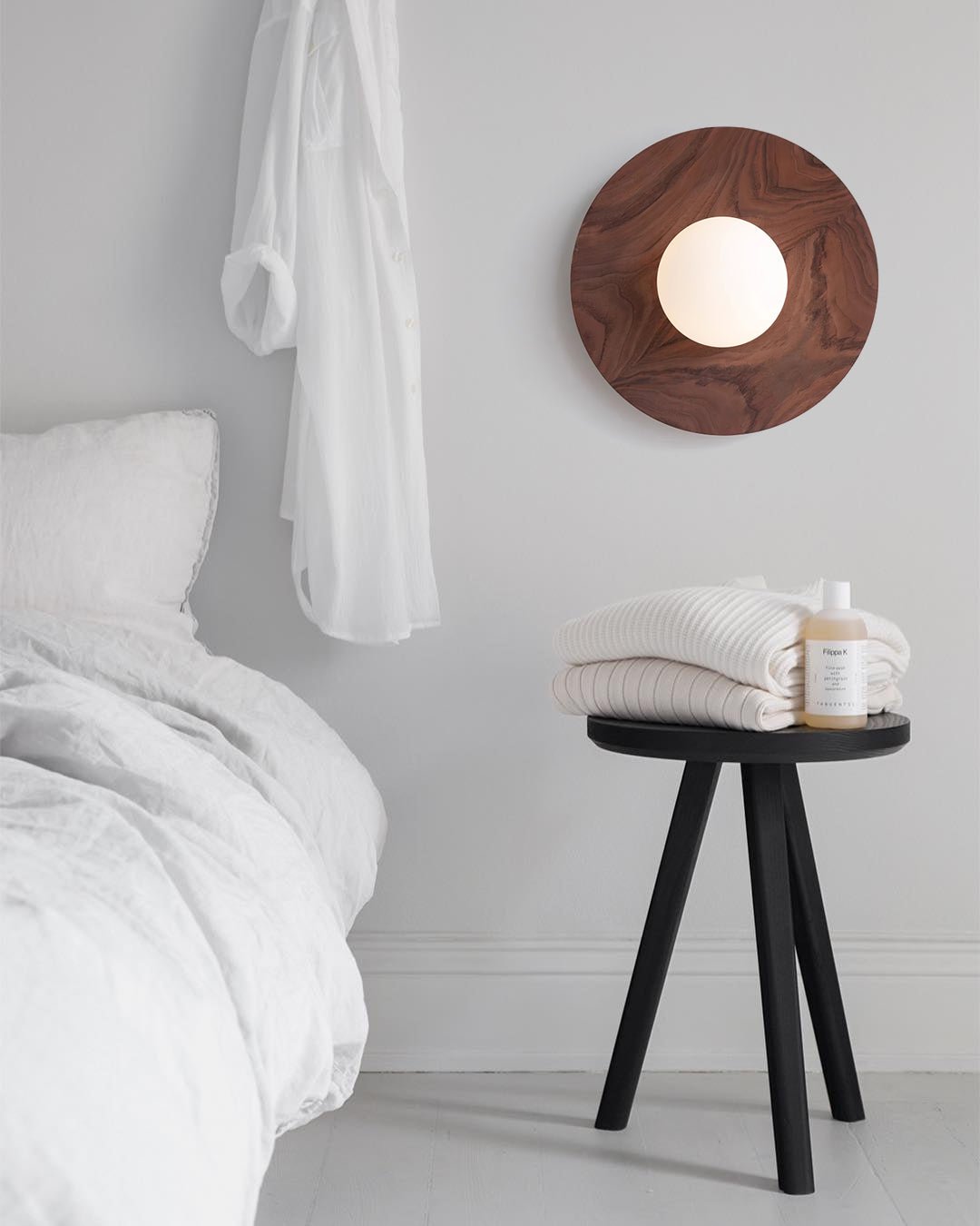 Eloza lampada da parete in legno e vetro moderna minimalista