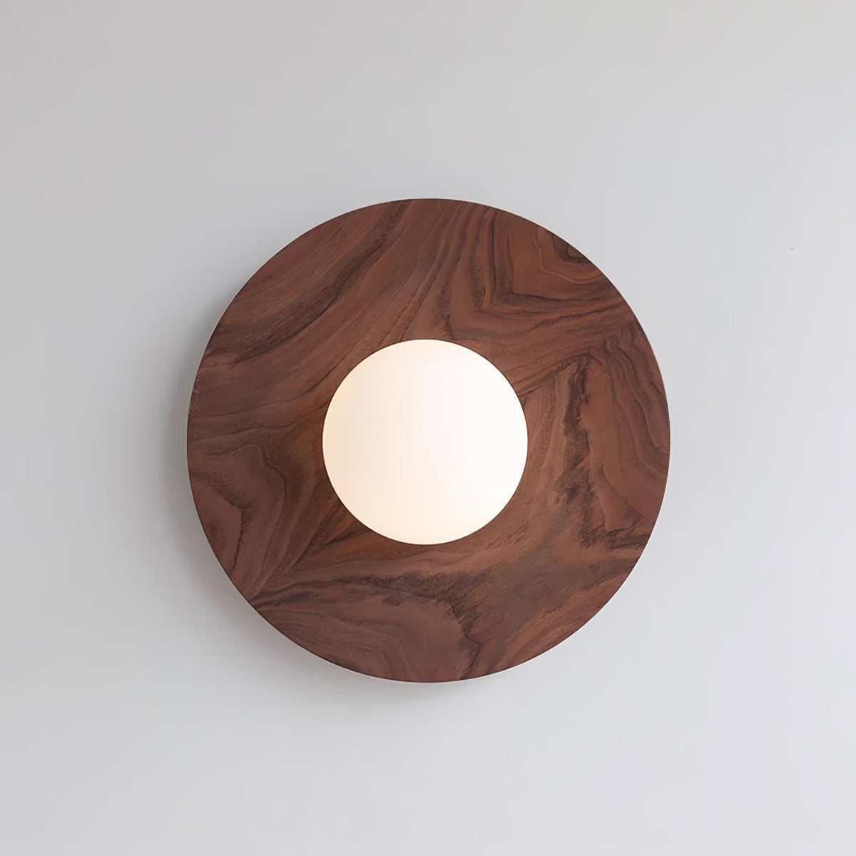 Eloza lampada da parete in legno e vetro moderna minimalista