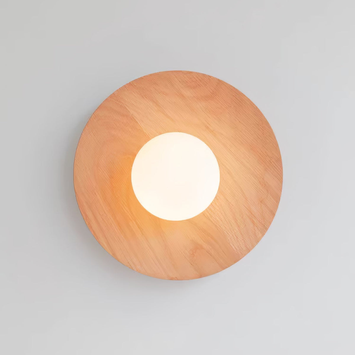 Eloza lampada da parete in legno e vetro moderna minimalista