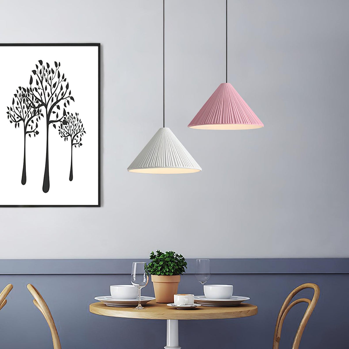 Cone Hat resina lampada a sospensione